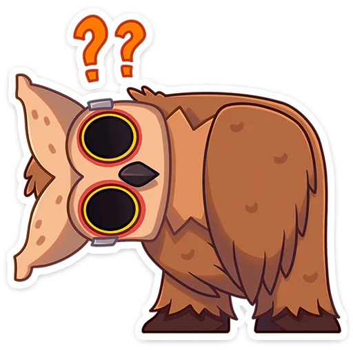 🙃 Стикер «Совушка Tiny Bunny -» для Telegram