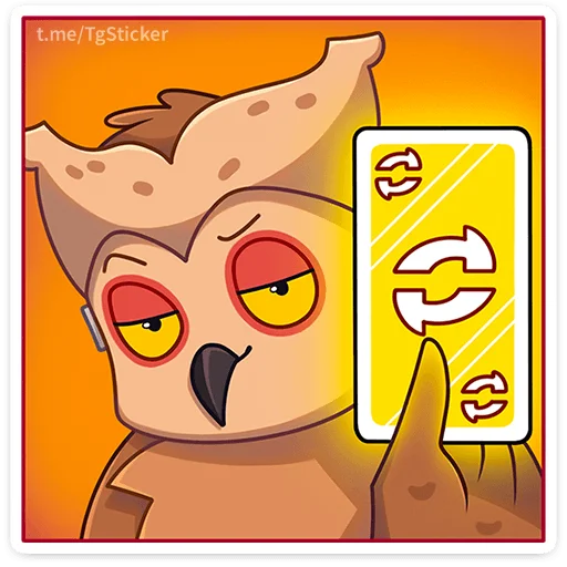🔄 Стикер «Совушка Tiny Bunny -» для Telegram