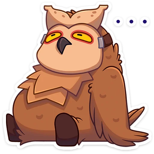 🫥 Стикер «Совушка Tiny Bunny -» для Telegram