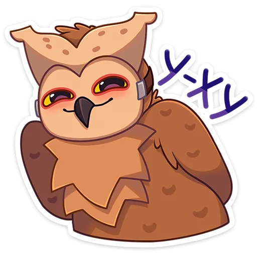 😏 Стикер «Совушка Tiny Bunny -» для Telegram