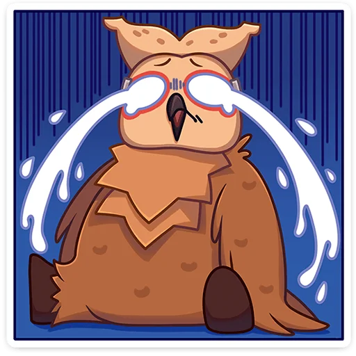 😭 Стикер «Совушка Tiny Bunny -» для Telegram