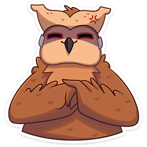 👊 Стикер «Совушка Tiny Bunny -» для Telegram