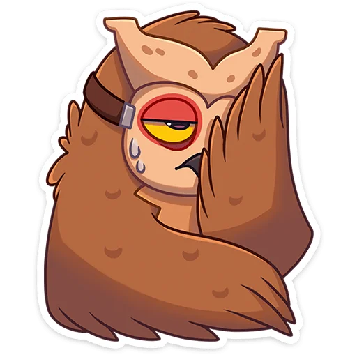 🤦‍♂ Стикер «Совушка Tiny Bunny -» для Telegram