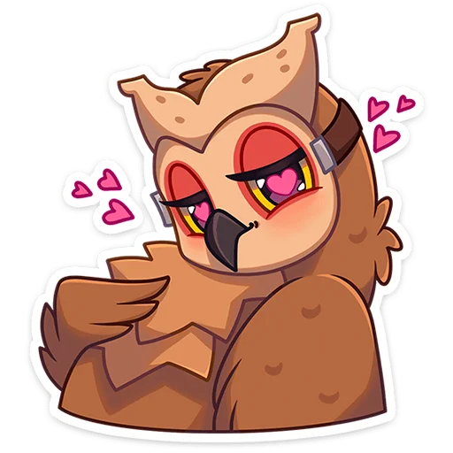 😍 Стикер «Совушка Tiny Bunny -» для Telegram