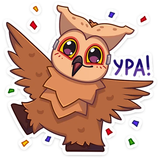 🥳 Стикер «Совушка Tiny Bunny -» для Telegram