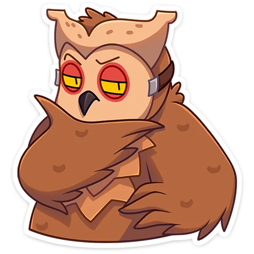 🤔 Стикер «Совушка Tiny Bunny -» для Telegram