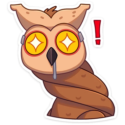 😳 Стикер «Совушка Tiny Bunny -» для Telegram