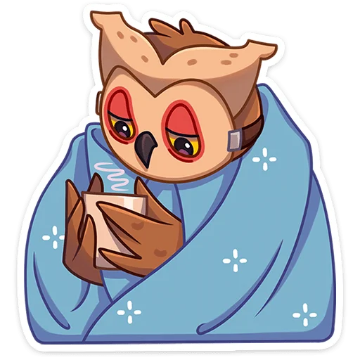 🤒 Стикер «Совушка Tiny Bunny -» для Telegram