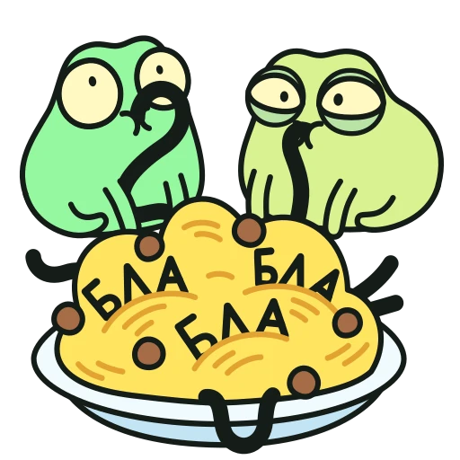 🍜 Стикер «Жаб и Жабетта» для Telegram