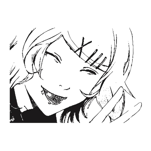 😒 Эмодзи «tokyo ghoul» для Telegram