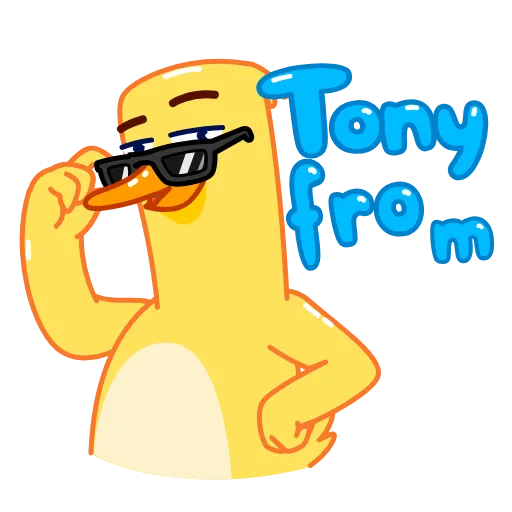 🙂 Стикер «Tony McDuck» для Telegram