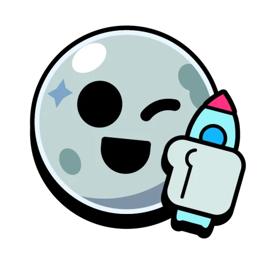🌑 Стикер «Крутые бравл значки» для Telegram