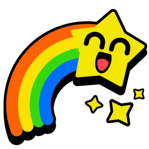 🌈 Стикер «Крутые бравл значки» для Telegram