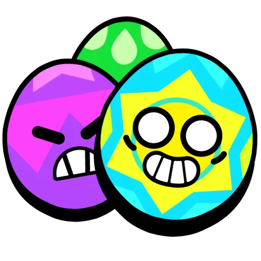 🥚 Стикер «Крутые бравл значки» для Telegram