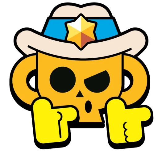 🤠 Стикер «Крутые бравл значки» для Telegram