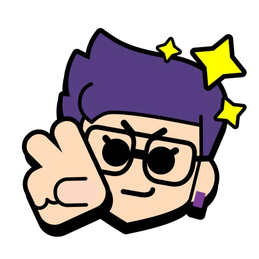 ✌ Стикер «Крутые бравл значки» для Telegram