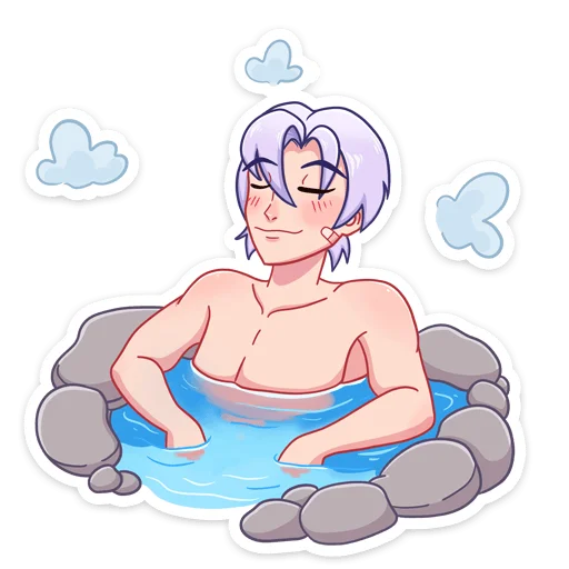🛀 Стикер «Тоши» для Telegram