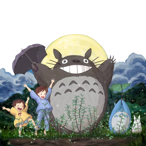 Стикерпак Tonari no Totoro для Telegram — скачать