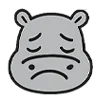 😖 Эмодзи «Бегемот» для Telegram