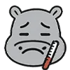 🤒 Эмодзи «Бегемот» для Telegram