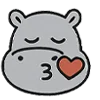 😘 Эмодзи «Бегемот» для Telegram