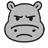 ☹️ Эмодзи «Бегемот» для Telegram
