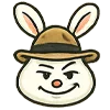 🤠 Эмодзи «Крутой зайчик» для Telegram