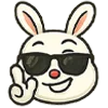☝️ Эмодзи «Крутой зайчик» для Telegram