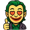 😍 Эмодзи «Харли и Джокер» для Telegram