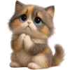 🙏 Эмодзи «Трехцветный котик» для Telegram