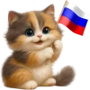 🇷🇺 Эмодзи «Трехцветный котик» для Telegram