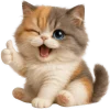 👍 Эмодзи «Трехцветный котик» для Telegram
