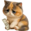 😞 Эмодзи «Трехцветный котик» для Telegram