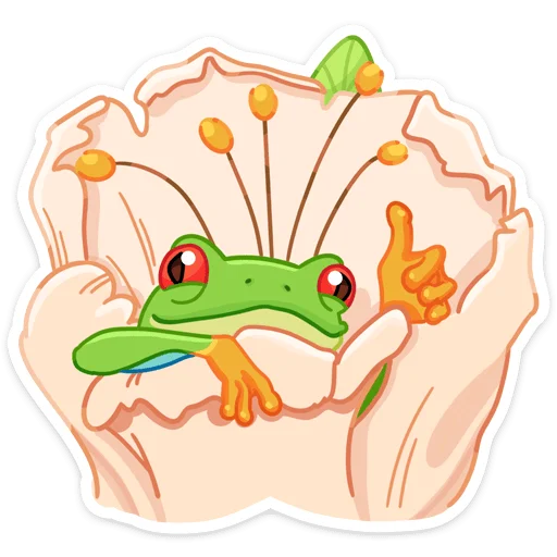 👸 Стикер «Квакша» для Telegram