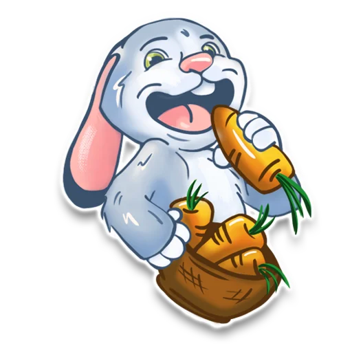 🍔 Стикер «Зайчик Джим» для Telegram