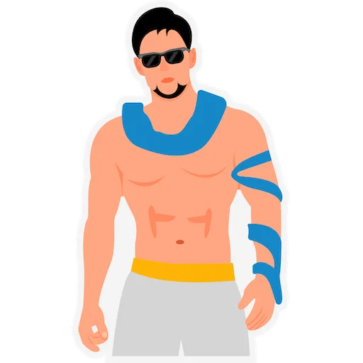 😎 Стикер «Трое в Дубае» для Telegram