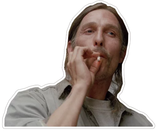 😎 Стикер «true-detective-captionless» для Telegram