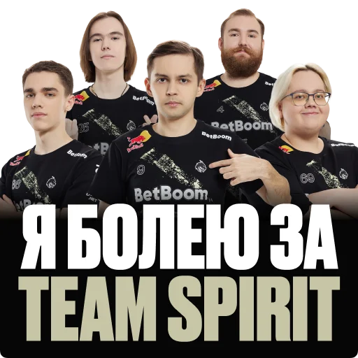 Стикерпак Team Spirit CS2 для Telegram — скачать
