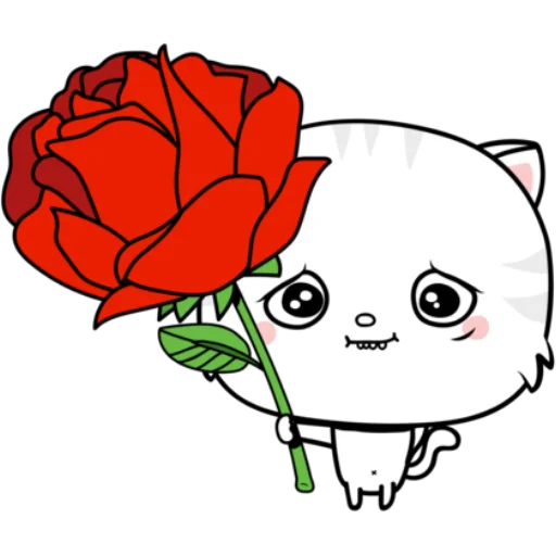 🌹 Стикер «Котенок Туфио» для Telegram