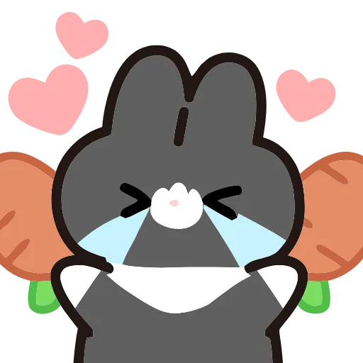 😭 Эмодзи «Tulip Bunny» для Telegram