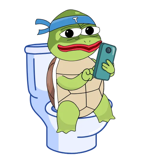 🚽 Стикер «Turtle» для Telegram