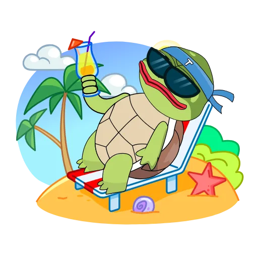 🏖 Стикер «Turtle» для Telegram