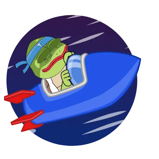 🚀 Стикер «Turtle» для Telegram