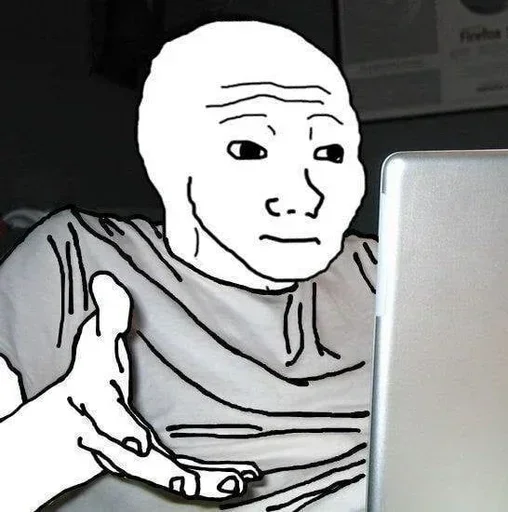 🤨 Стикер «Wojak Party» для Telegram
