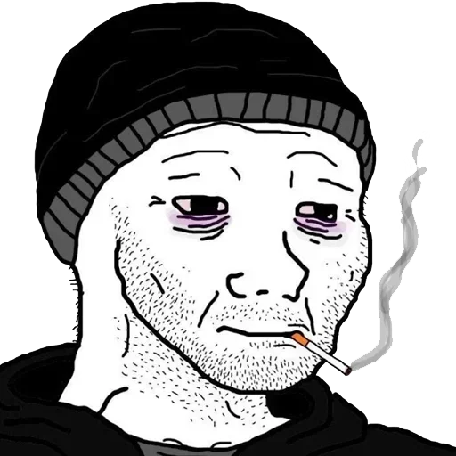😐 Стикер «Wojak Party» для Telegram