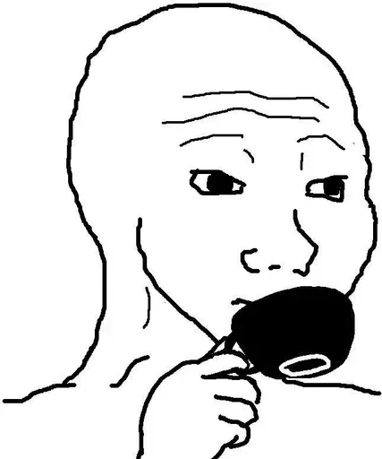 ☕ Стикер «Wojak Party» для Telegram