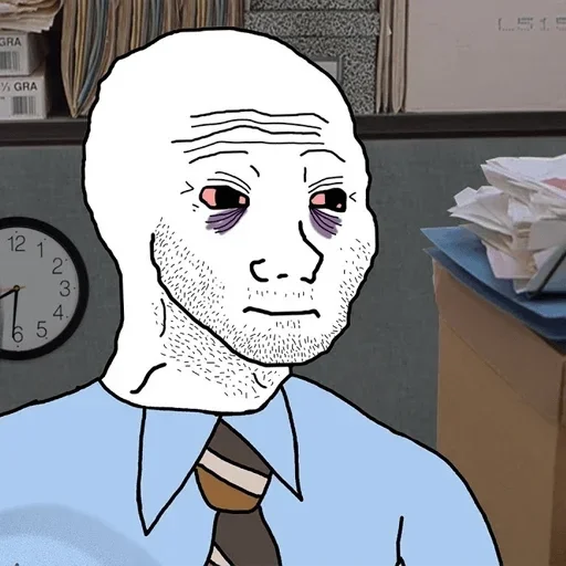 🙍‍♂ Стикер «Wojak Party» для Telegram