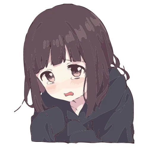 🥺 Стикер «тяночки» для Telegram