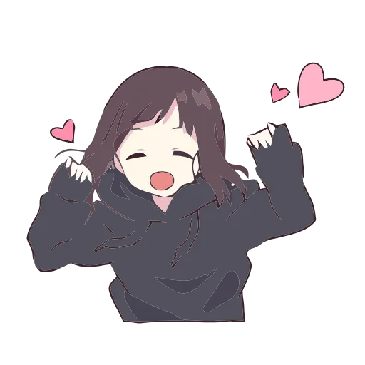 💕 Стикер «тяночки» для Telegram