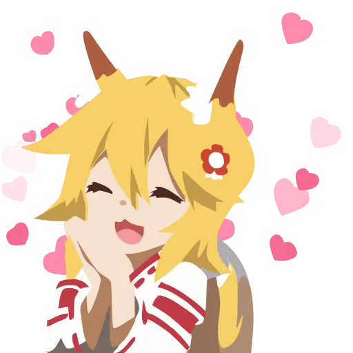 💕 Стикер «тяночки» для Telegram